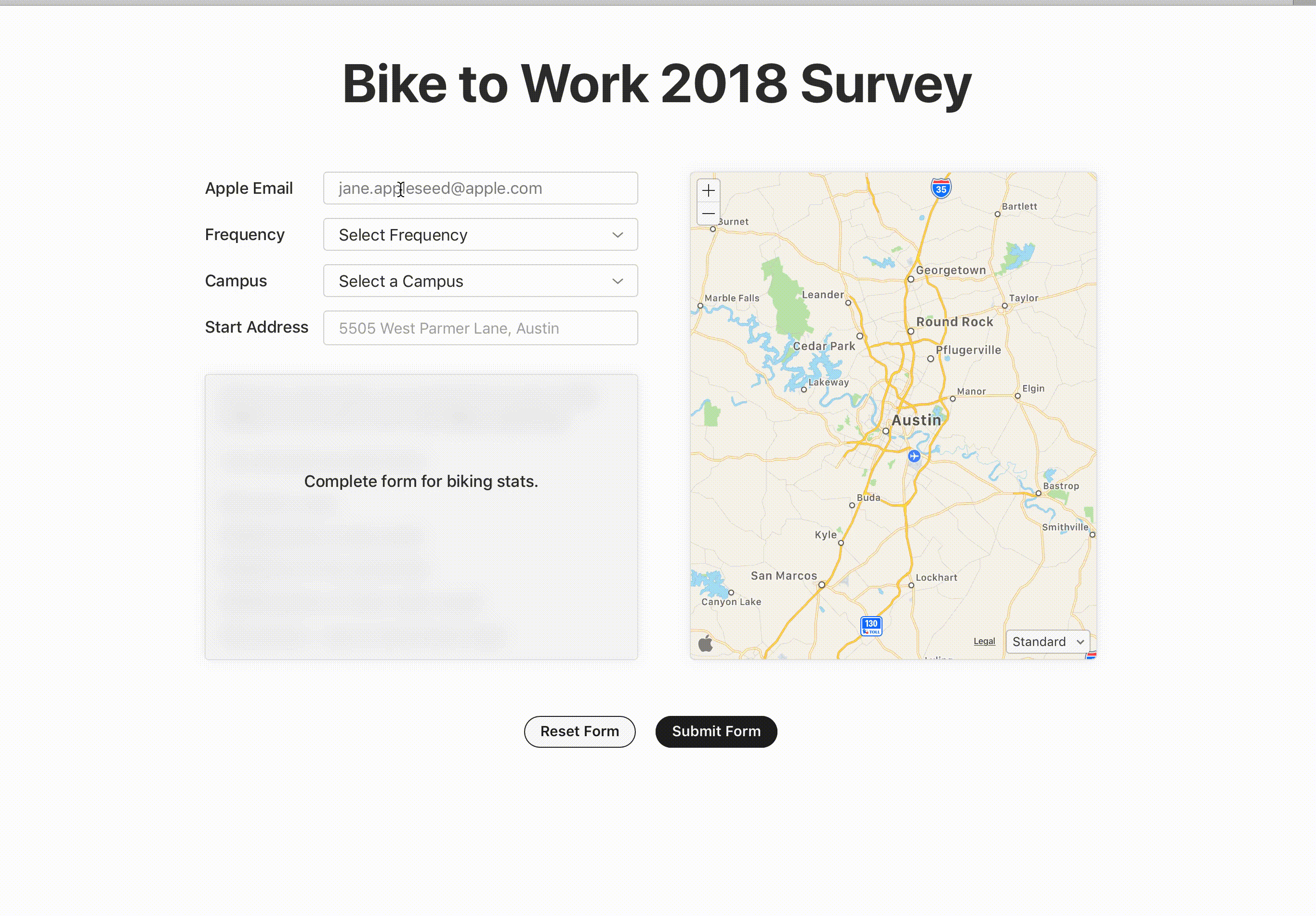 Bike-to-Work Dashboard project results