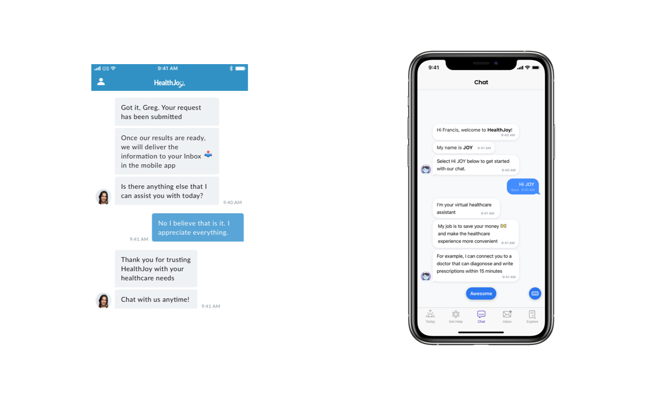 HealthJoy app redesign comparison